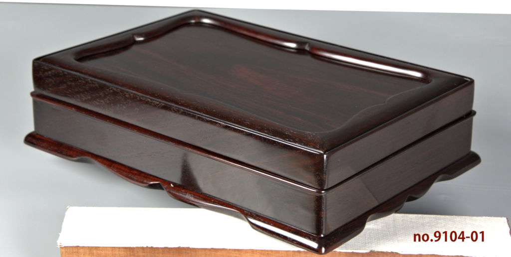 硯箱 ホビー・楽器・アート 書道具 唐木 紫檀 足付 硯箱