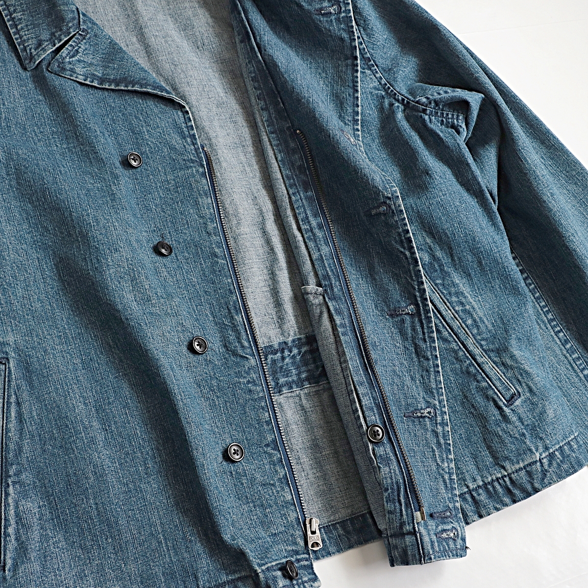 POLO Ralph Lauren ラルフローレン デニム ライダース ジャケット 古着