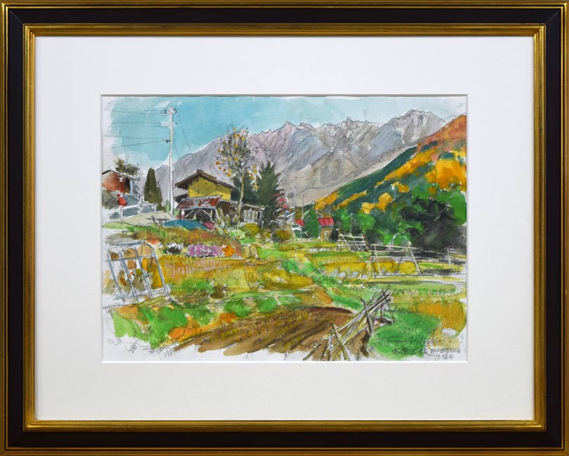 北岡文雄「冬の摩周湖」木版画 絵画買取・販売の小竹美術