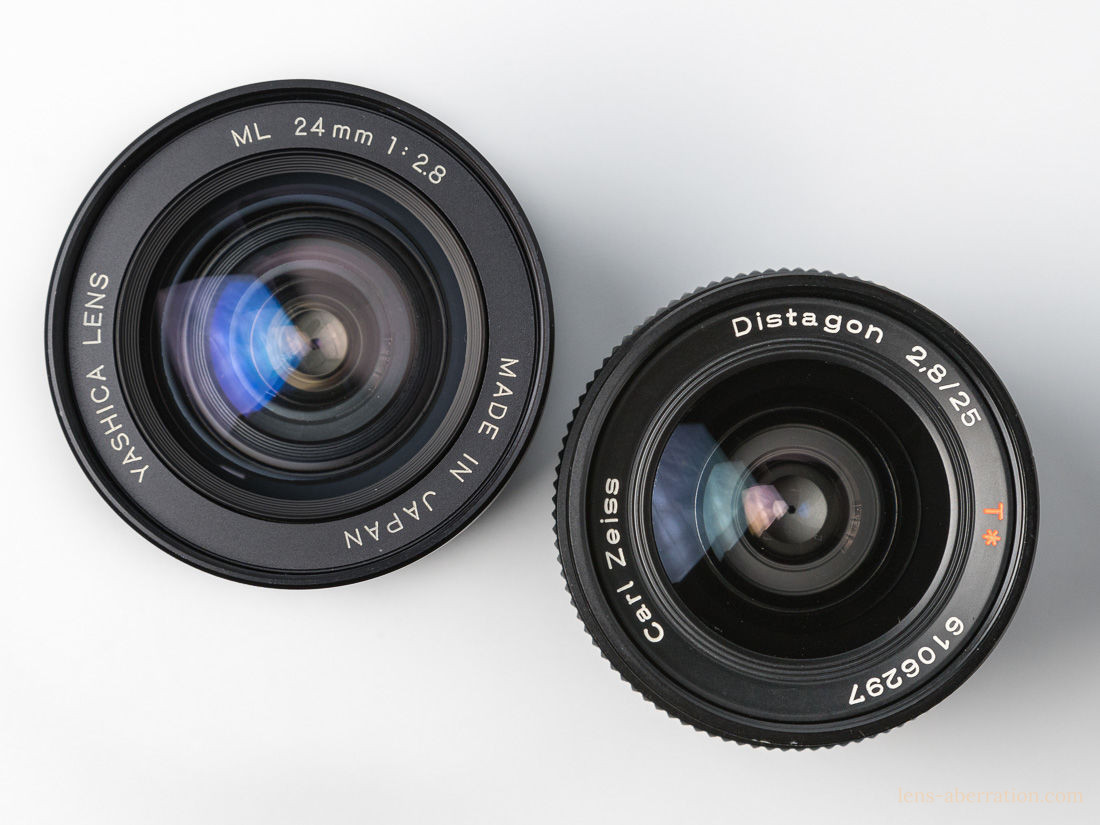 銘玉比較】Distagon T＊25mm F2.8×ML 24mm F2.8 外観レビュー | 収差Love