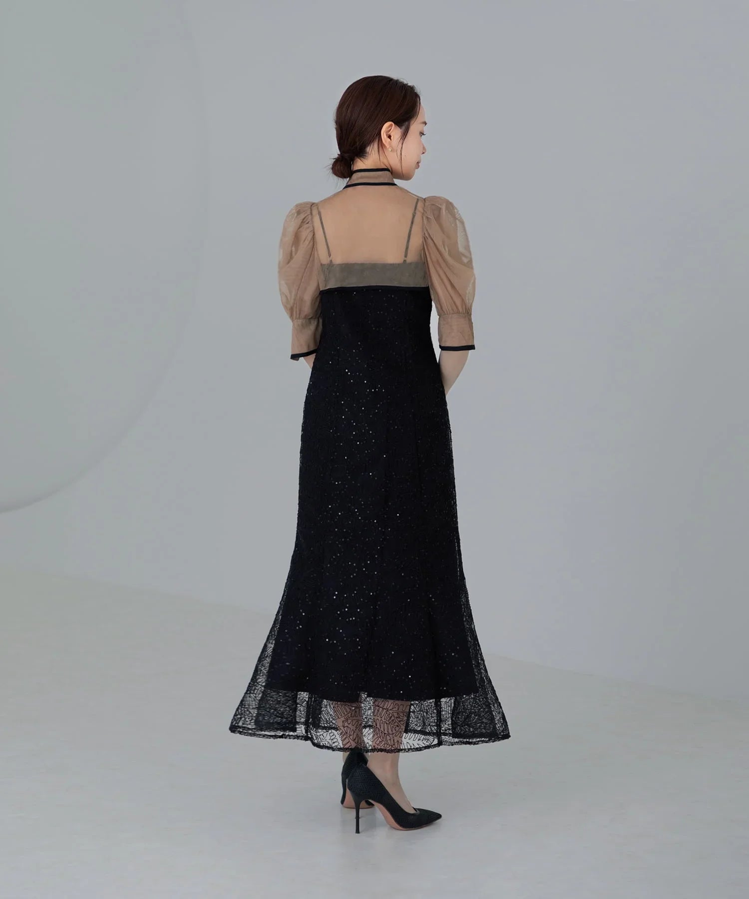 当日発送】スパンコールボタニカルマーメイドボレロ2WAYドレス