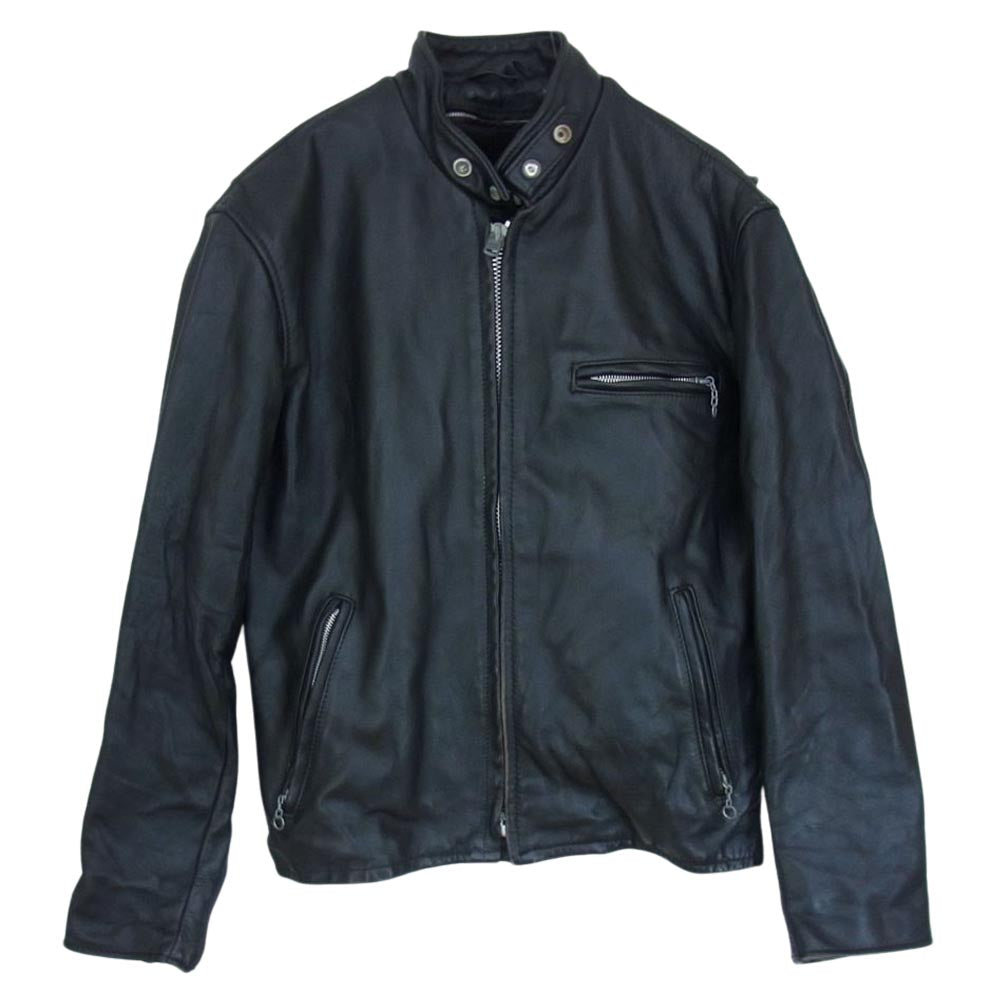 希少141モデル SCHOTT シングルライダースボアライナー付き 38 黒 希少