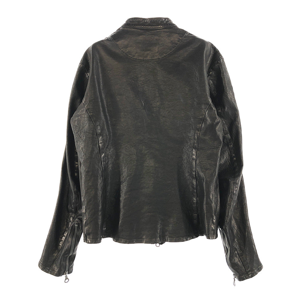 backlash シングルライダース XL ブラック ドイツカーフ 製品染め