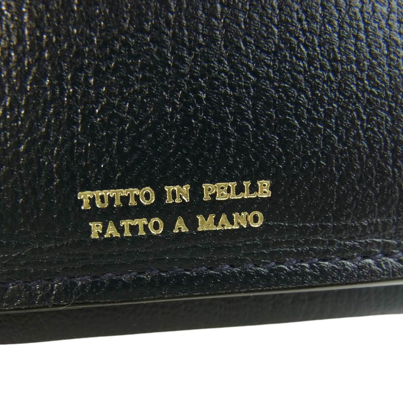 未使用 ラルコバレーノ 山羊革 レザーキーケース 5連 ブラック