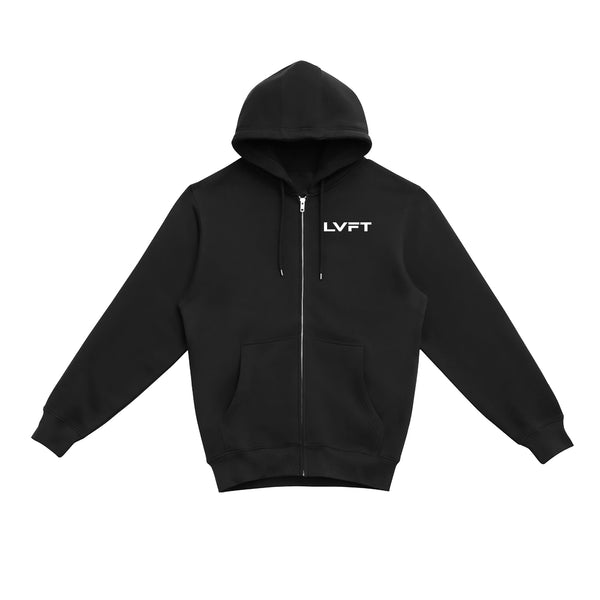 Slate Zip Up Hoodie - Black - Live Fit. Apparel