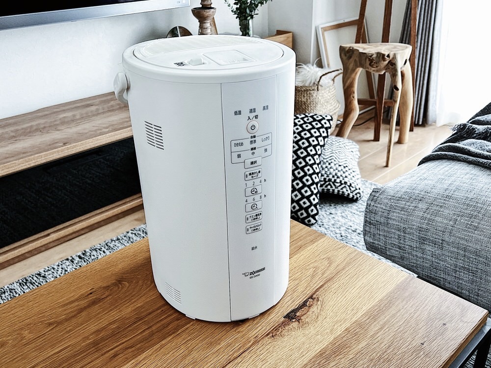 お掃除ほぼ不要】メンテナンスが要らない象印のスチーム式加湿器が超