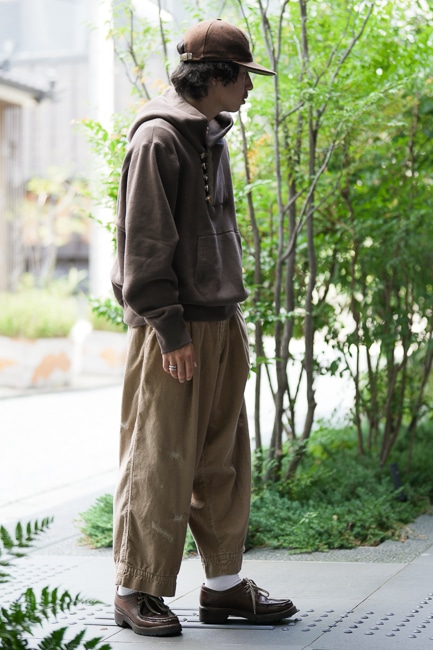 KOLOR BEACON [ カラービーコン ] 24AW マルチボタンフロント裏毛パーカー