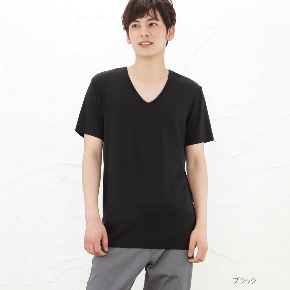 SARARI COOL VネックTシャツ メンズ