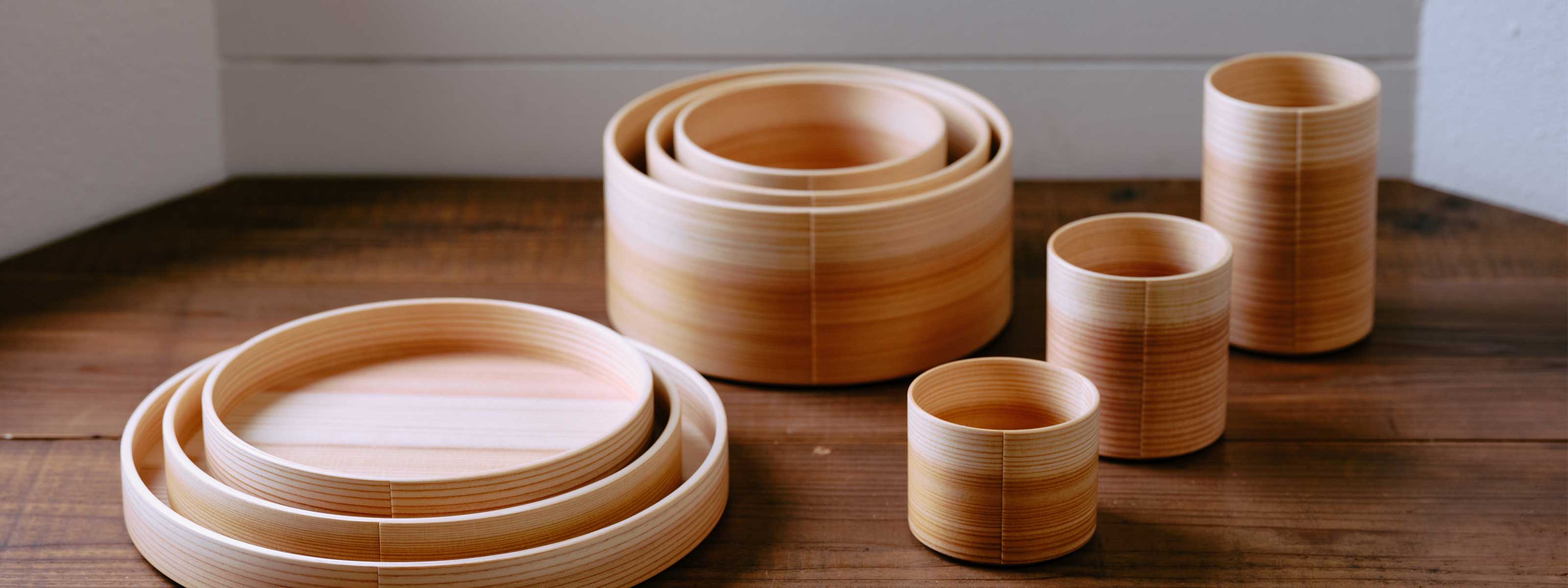 大館曲げわっぱ、津軽塗り、樺細工セット 曲げわっぱ｜大館工芸社