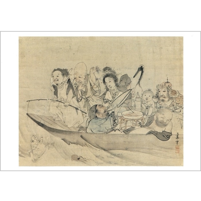 模写/長沢蘆雪/長沢芦雪/常盤御前雪之図/人物図/掛軸☆宝船☆AH-643