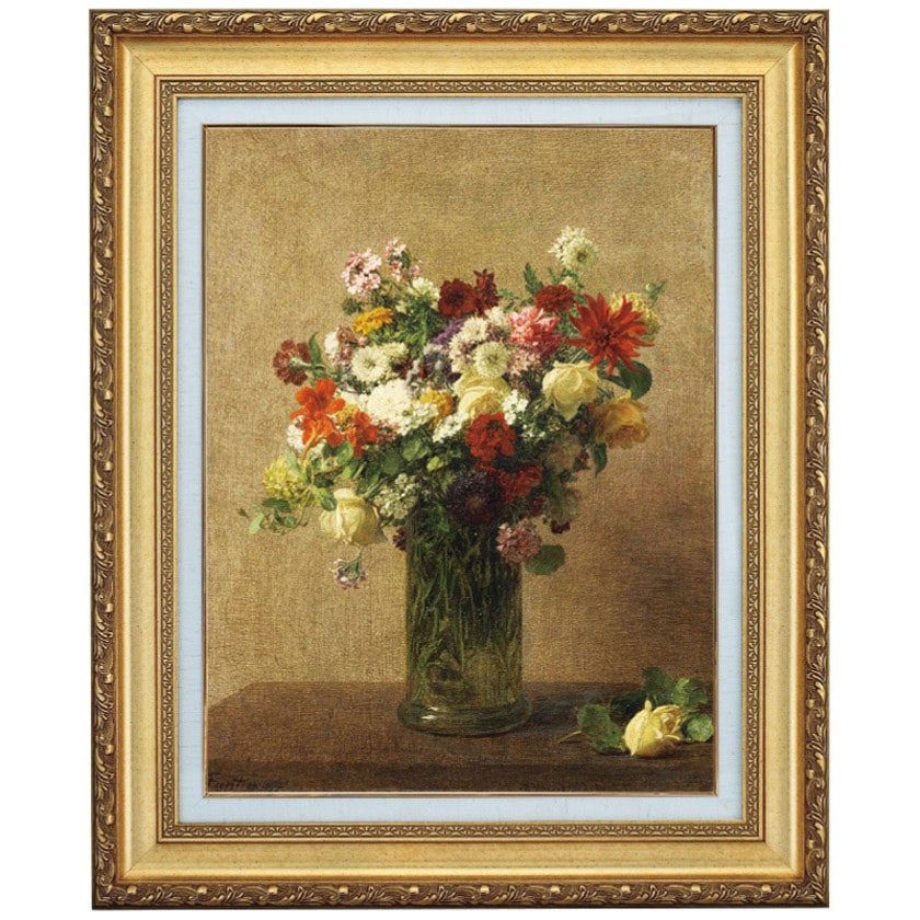 ラトゥール 「花の静物」 6号 立体複製名画 【5％ポイント還元中