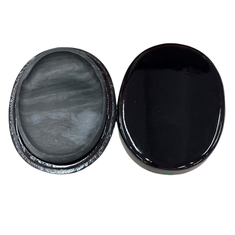 水浪楕円硯 5吋｜書道用品の半紙や筆、墨などをお探しならキョー和