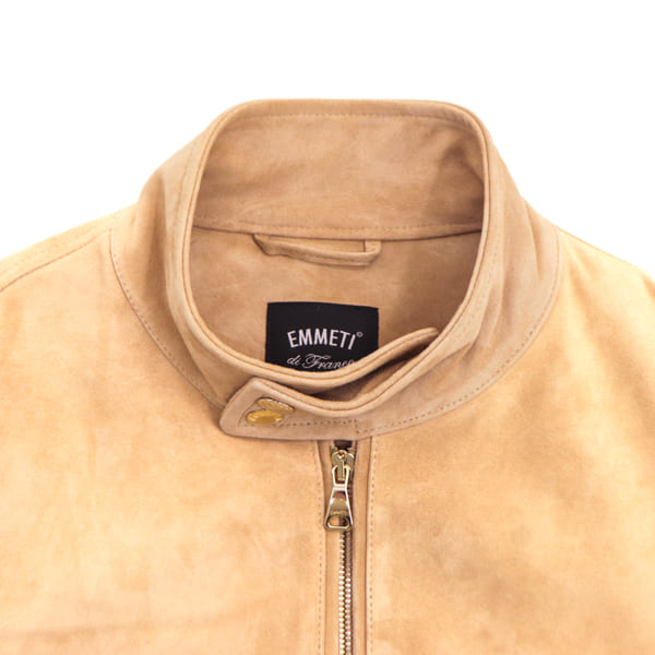 EMMETI×nano universe ゴールドジップスエードブルゾン