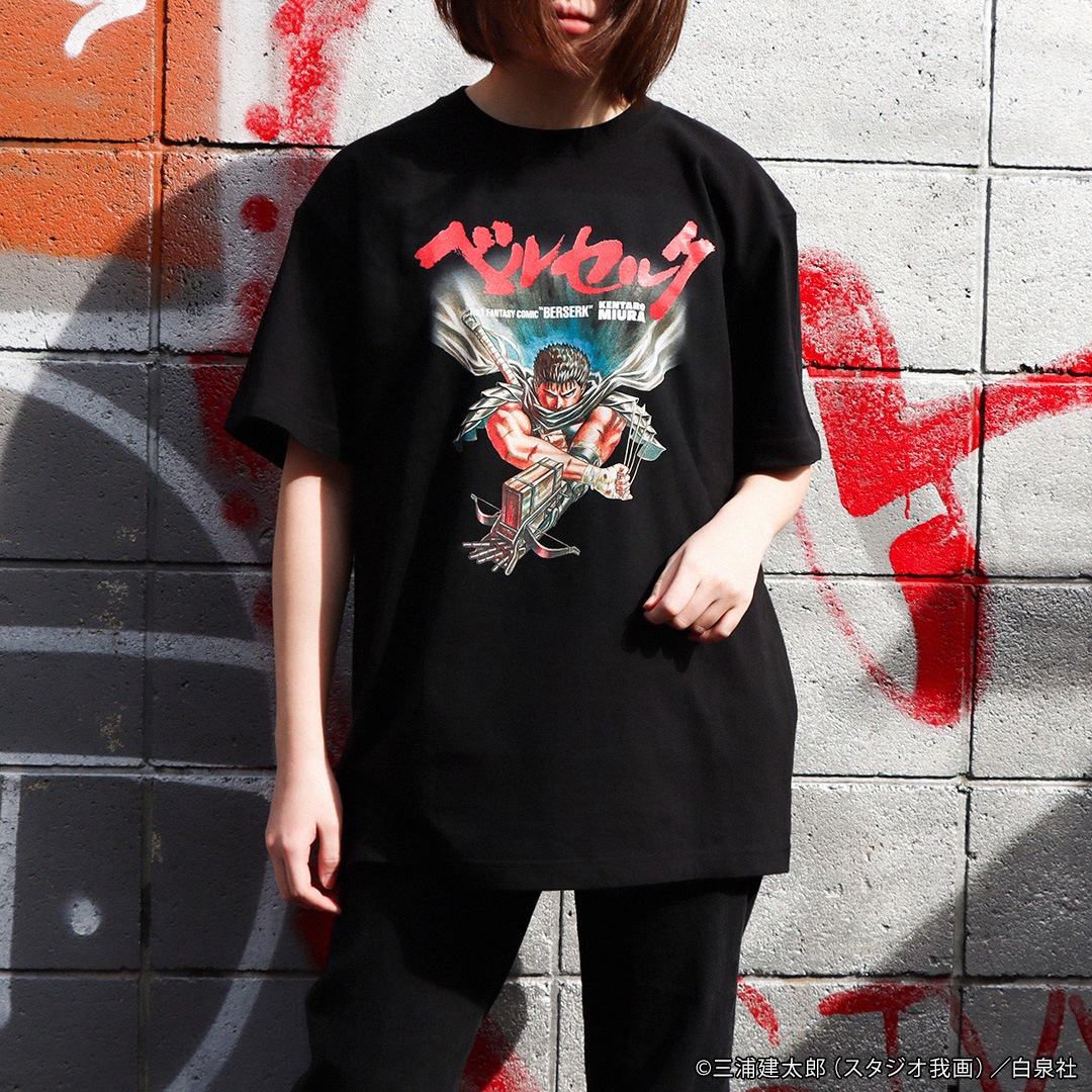 ラスト一点 ベルセルク アニメ Tシャツ ブラック 両面プリント L