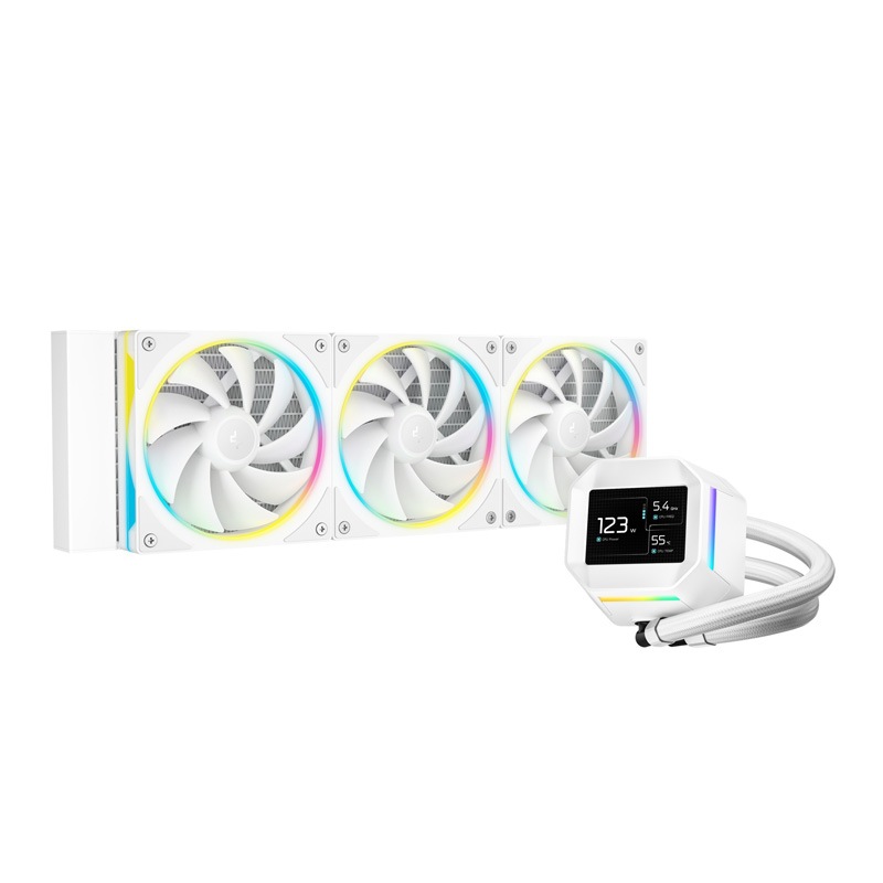 Deepcool LM360 WH .4インチ液晶搭載 高性能簡易水冷クーラー ホワイト