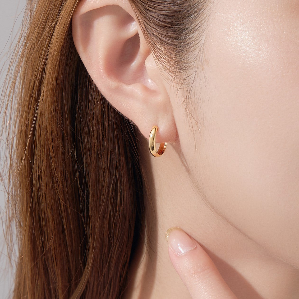 K18 月甲 フープピアス- me.（エムイードット）