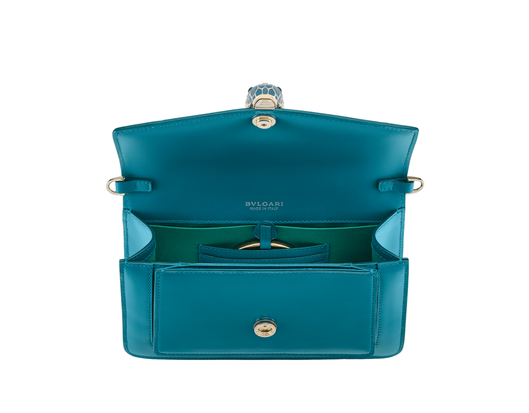 ブルー カーフレザー セルペンティ フォーエバー East-west ショルダー