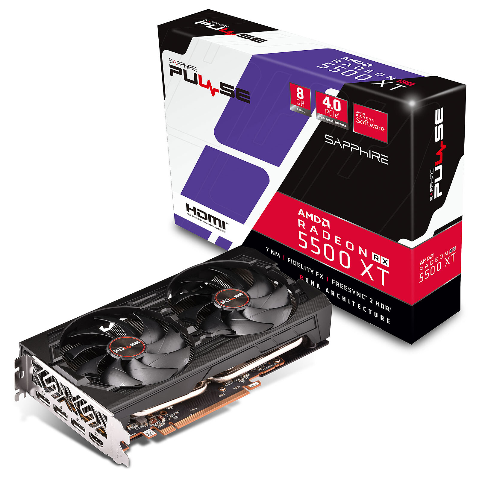 Sapphire PULSE RADEON RX 5500 XT 8G - Carte graphique - LDLC
