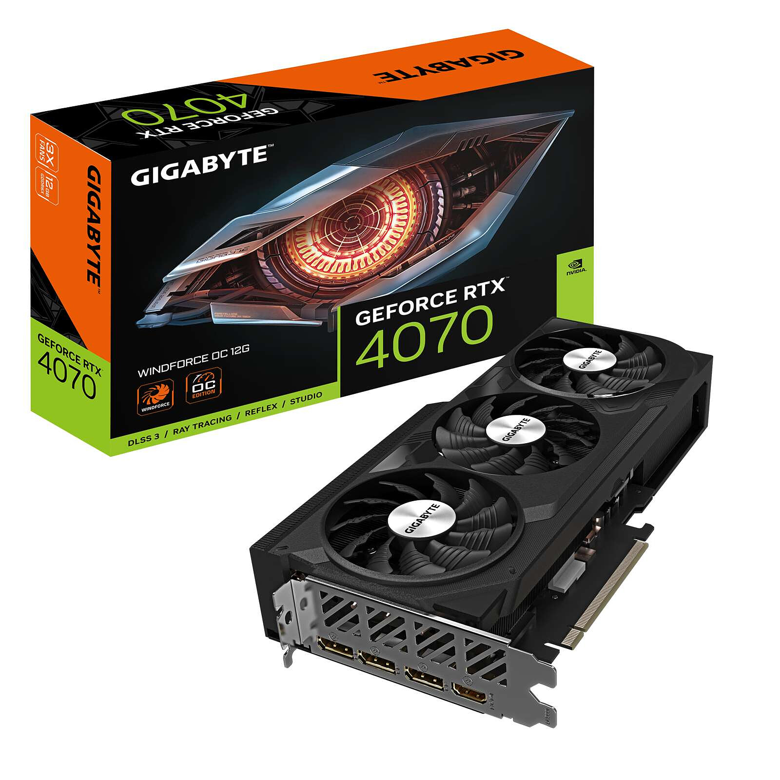 Gigabyte GeForce RTX 4070 WINDFORCE OC 12G - Carte graphique