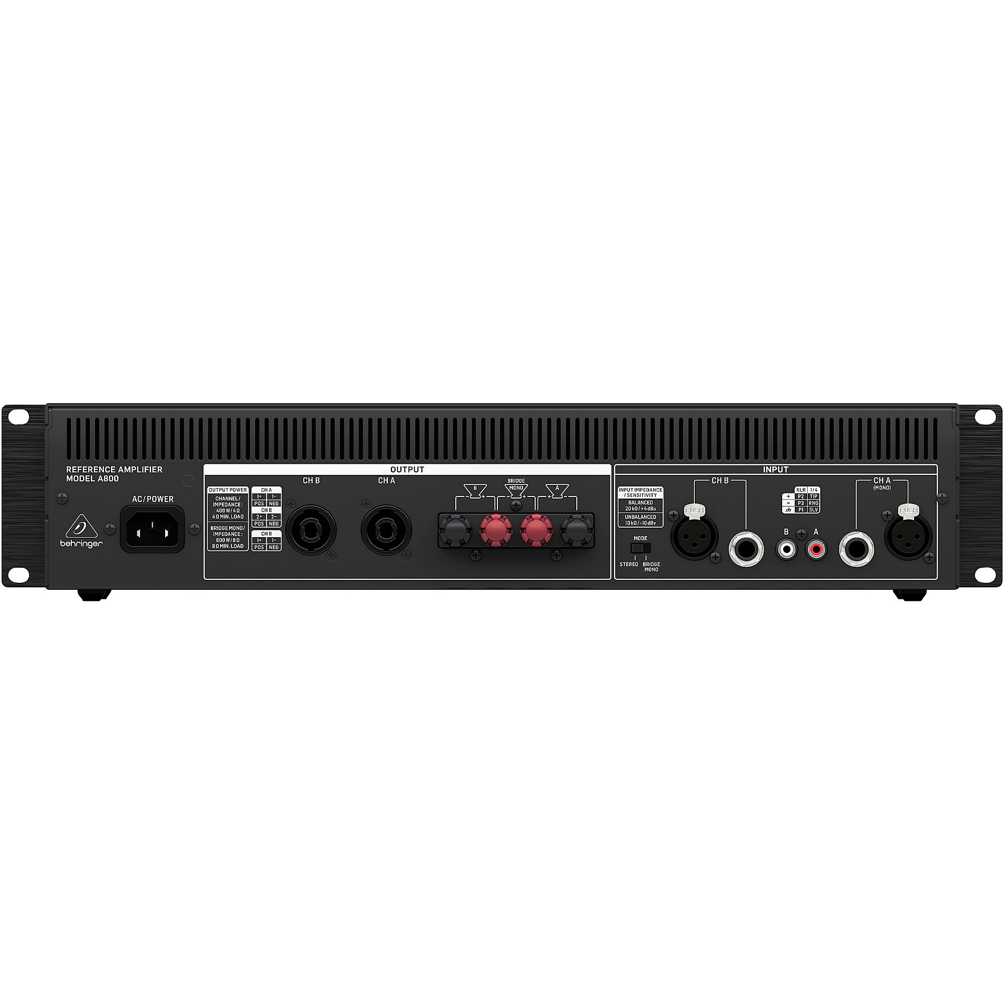 Behringer A800 800W 2-Channel Power Amplifier | Music & Arts