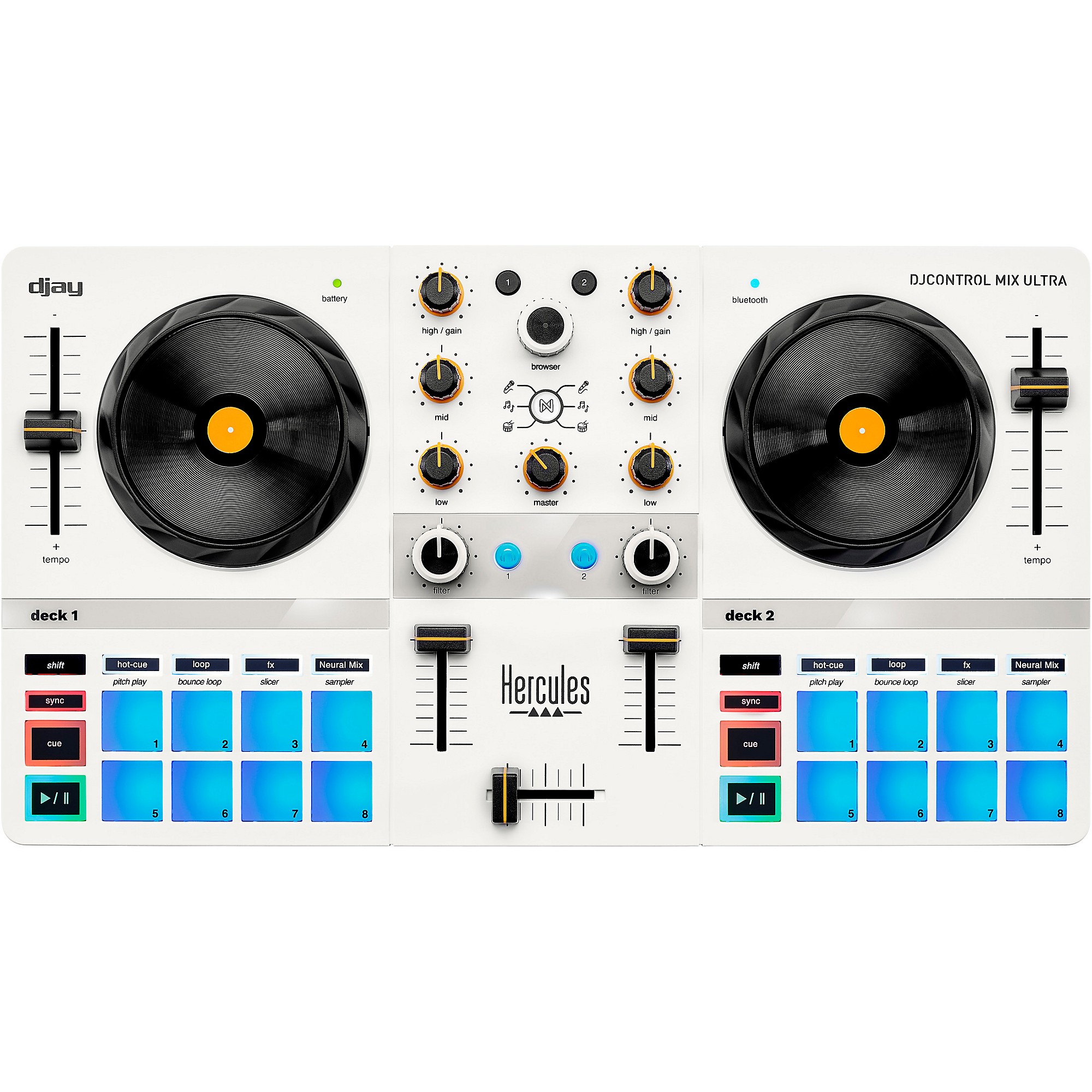 Hercules DJ DJControl Mix Ultra Portable DJ Controller for djay