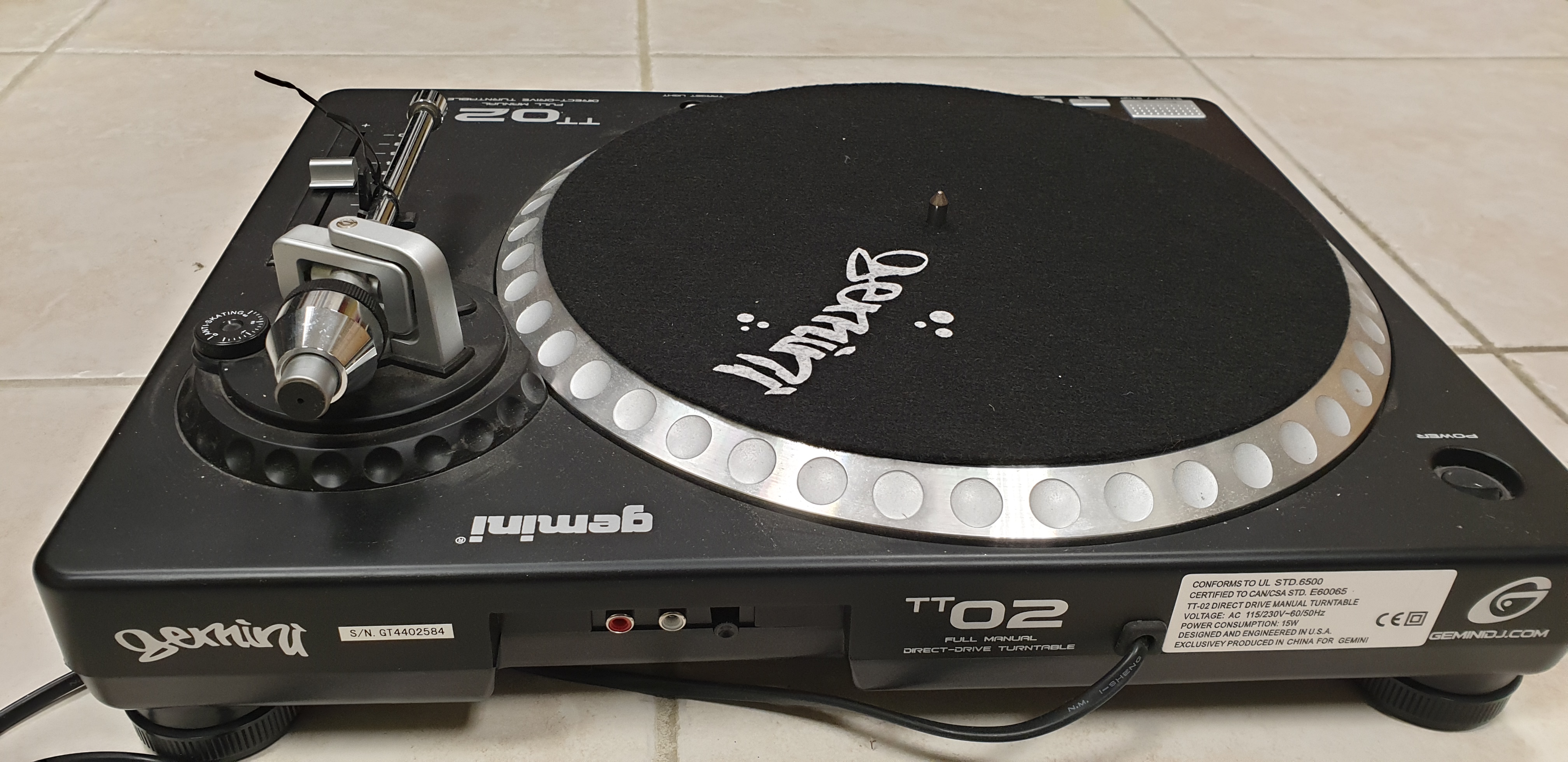 Gemini TT-02 レコードターンテーブル gemini ターンテーブル TT02