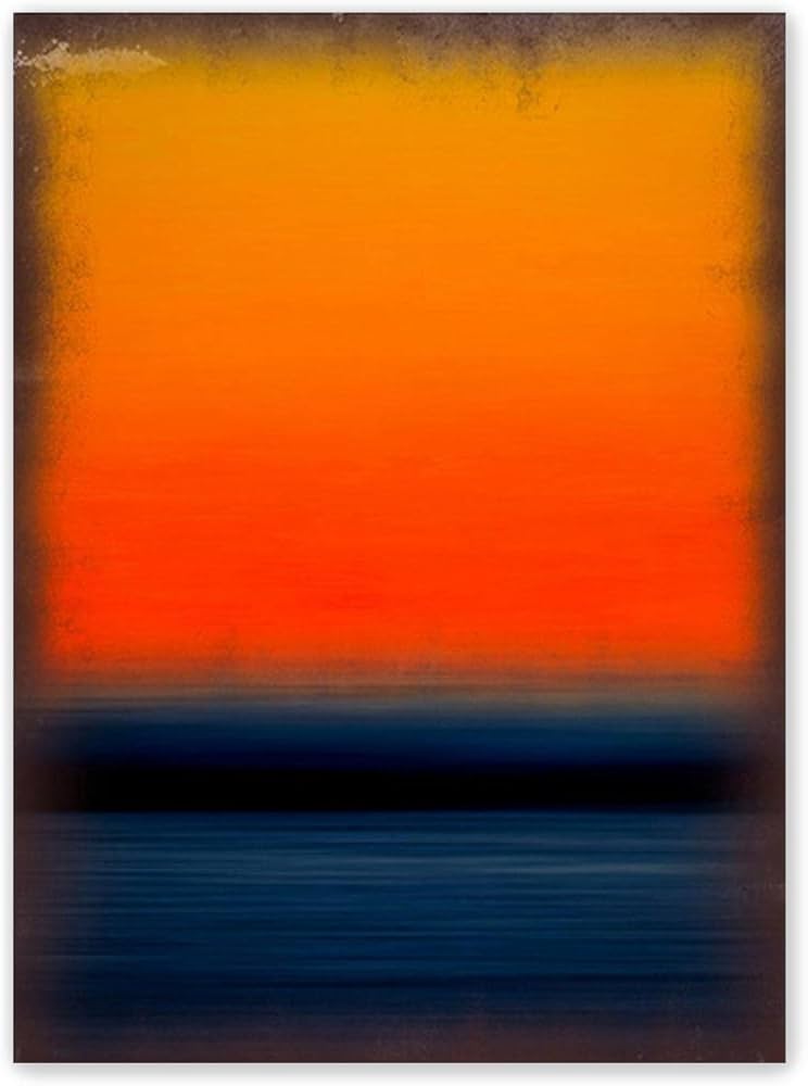 Amazon.com: JZSDGB Mark Rothko(Blue Black Orange) Famous Paintings