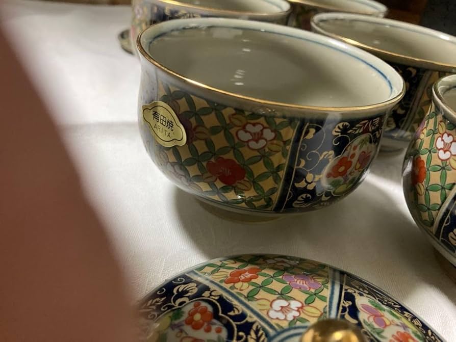 2272 有田焼 瑞窯 茶器セット 急須1客 湯呑蓋付5客 金彩 【公式通販】