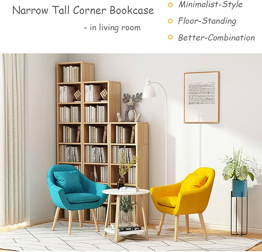 Amazon.com: IOTXY Small Narrow Corner Bookcase - 47 Inches Tall