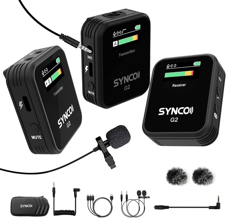 Amazon.com: SYNCO G2(A2) 2.4GHz-Wireless-Lavalier-Microphone TFT