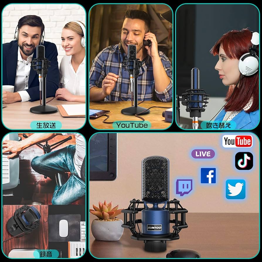 Amazon.co.jp: 2020年新版 コンデンサーマイク プロ専用 マイク PC