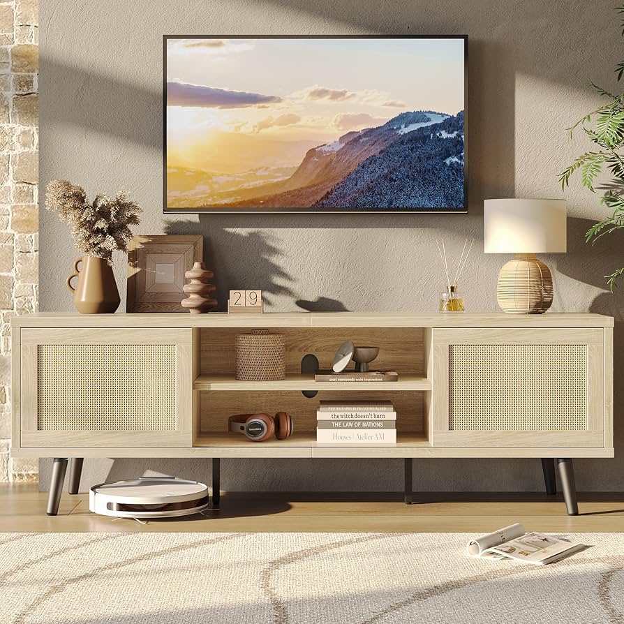 Amazon｜Bestier テレビ台 ラタン調テレビボード 幅160cmtv台 50/55/65