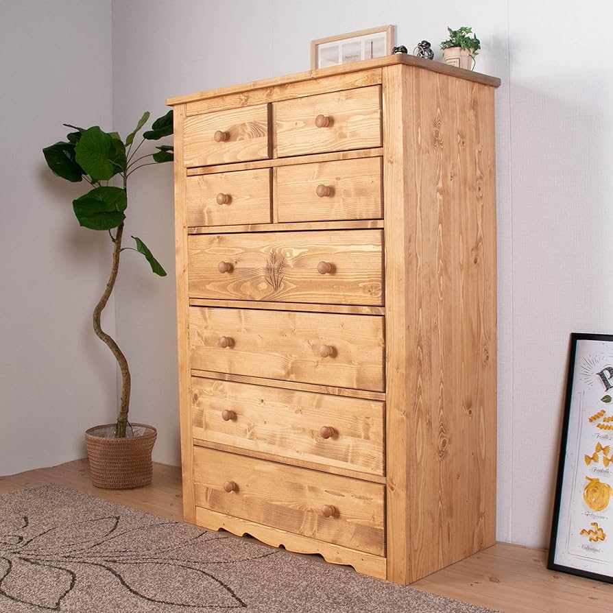 Alex パイン無垢材 天然木 ナチュラルウッド カントリー風キャビネット