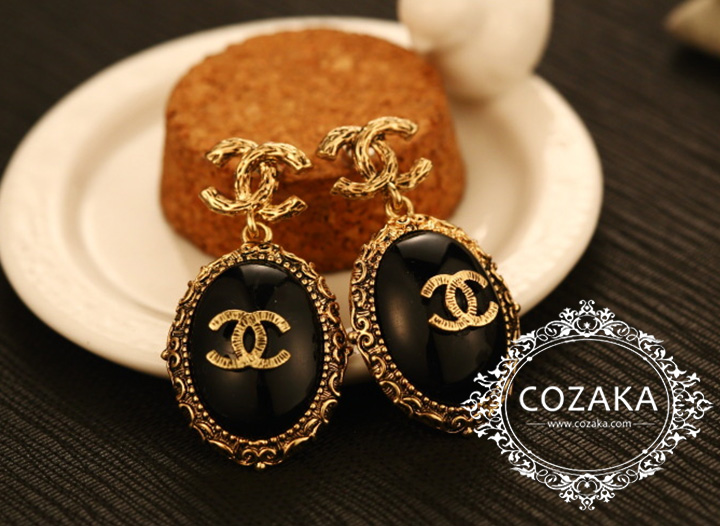 chanel シャネル ピアス ヴィンテージ風 cc ココイヤリング 豪華