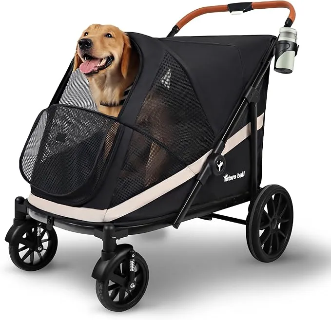 ペットカート 大型犬 コンパクト 耐荷重50KG 後輪ブレーキ Amazon.co