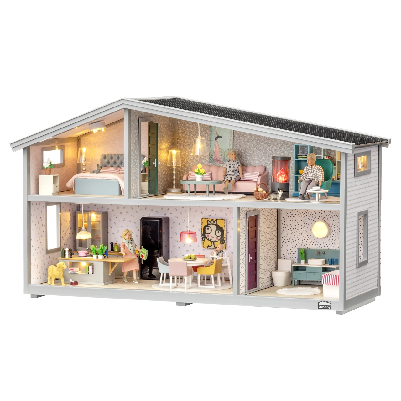 lundby Lundby ドールハウス 四階建 シルバニアに ミニチュア lundby