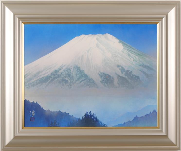 日本画の絵画で神崎淳が描いた富士山の和の絵「不二」を通販で販売
