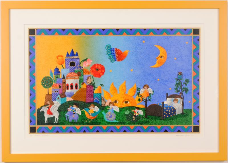 インテリアの絵画をシルクスクリーンの版画で制作した小澤摩純の