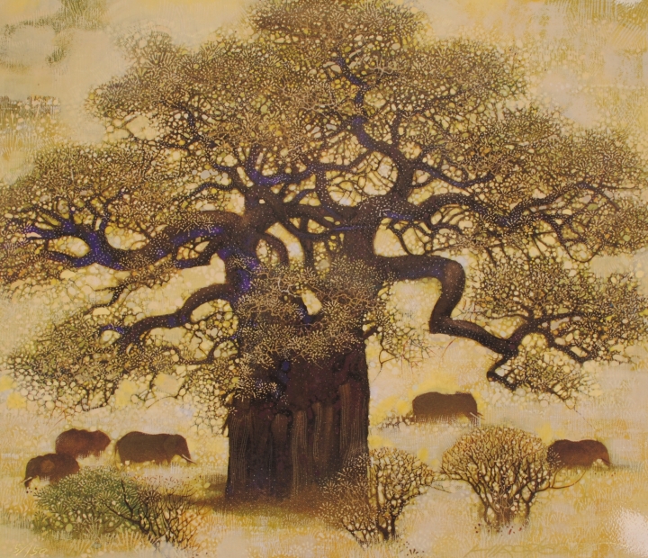 インテリアの絵画をジークレーの版画で制作した磯野宏夫のインテリアの