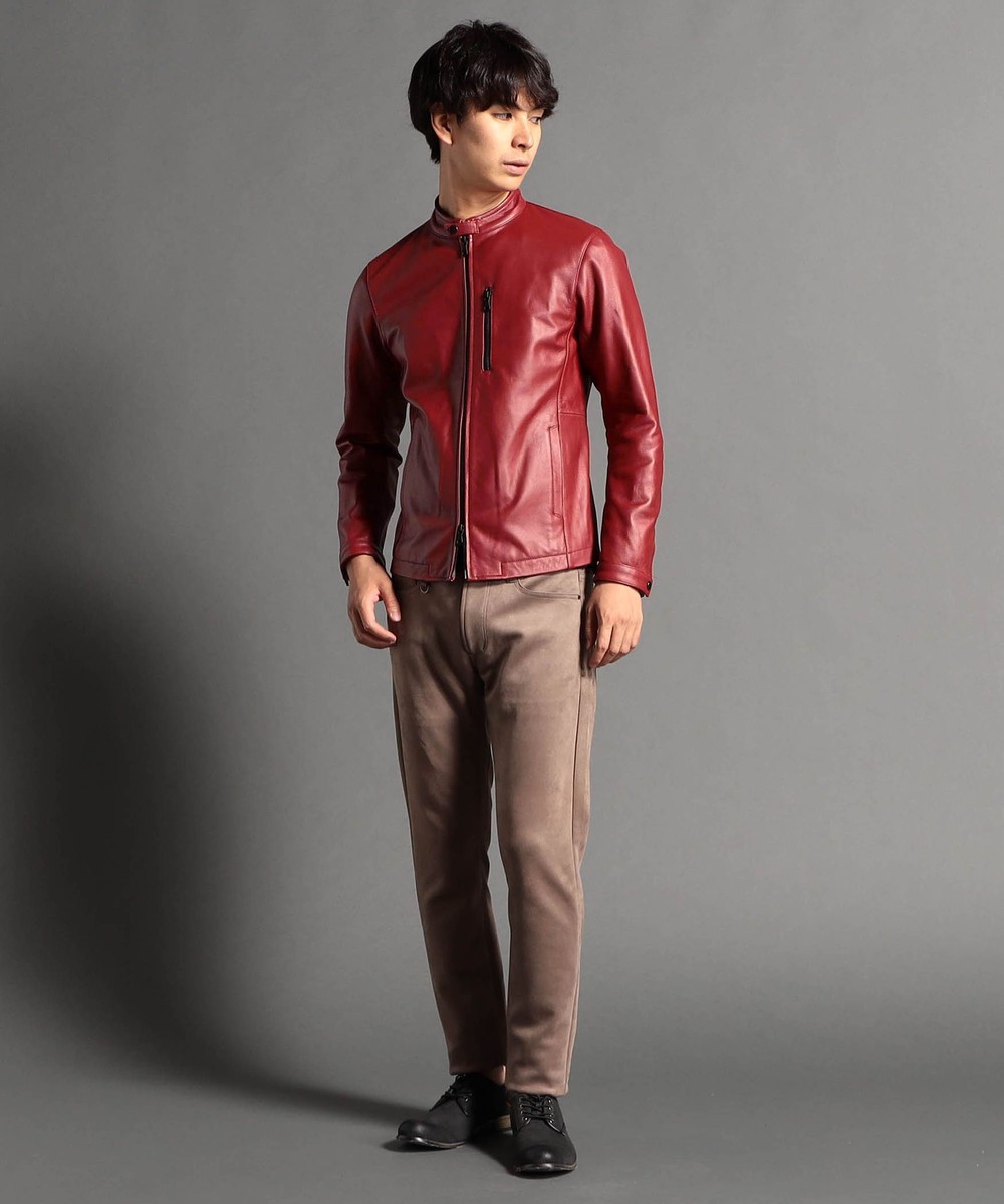 NICOLE CLUB FOR MEN ラムレザージャケット Lサイズ やぎ革 Lsize