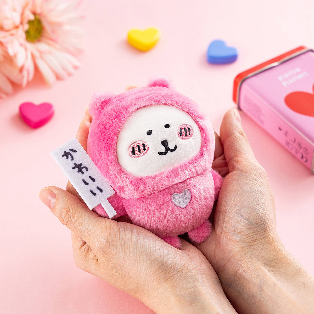 かわいい」札持ち ハートな&ローズなナガノのくまマスコット 新品