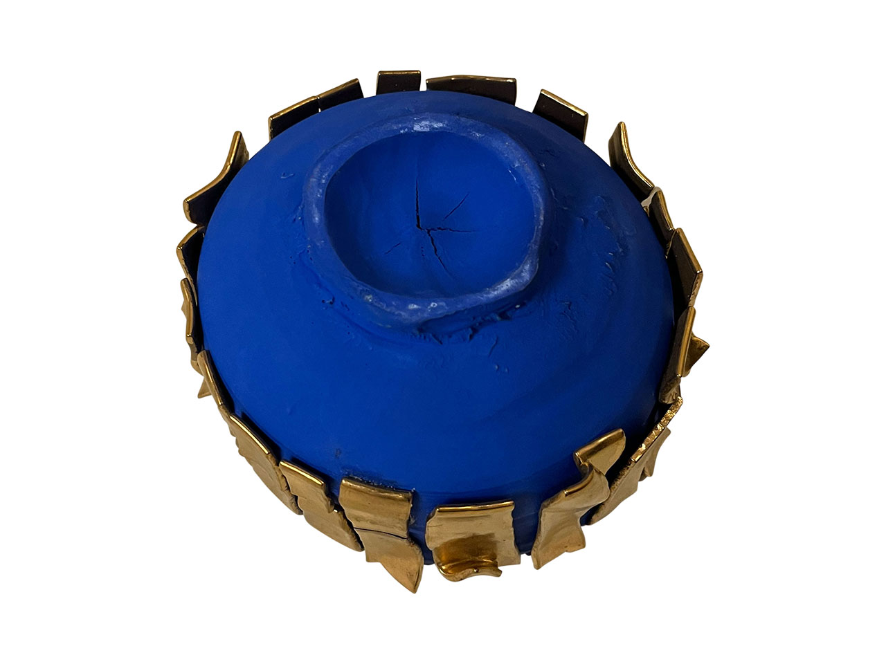 桑田卓郎 メタル ゴールド ブルー ぐい呑 桑田卓郎 メタル ゴールド