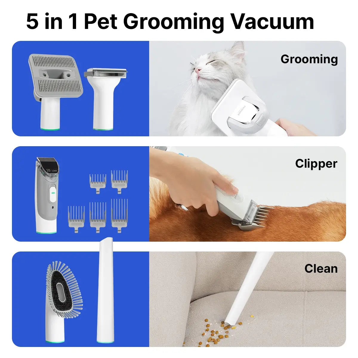 Neakasa P1 Pro — 5-in-1 Low-Noise Pet Grooming Vacuum