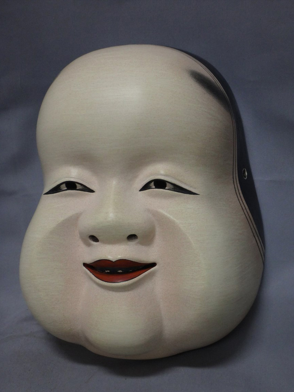 能面 木彫り 乙面 乙女 狂言面 時代物 希少 古美術 おかめ 小面 oto-j02.