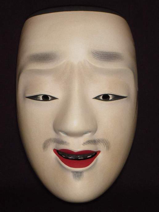 能面 中将（ちゅうじょう） 能面 能楽 雅楽 乾漆 中将 お面 V R9499