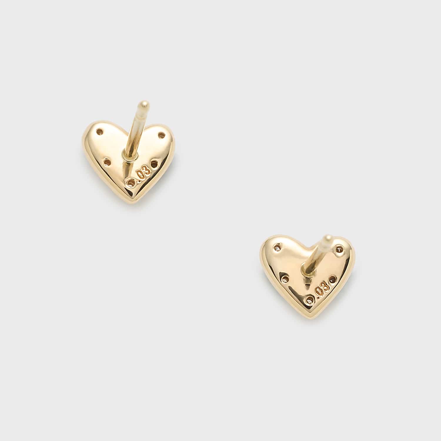 NOJESS K10 ツイストデザイン フープピアス ハート型チャーム付き