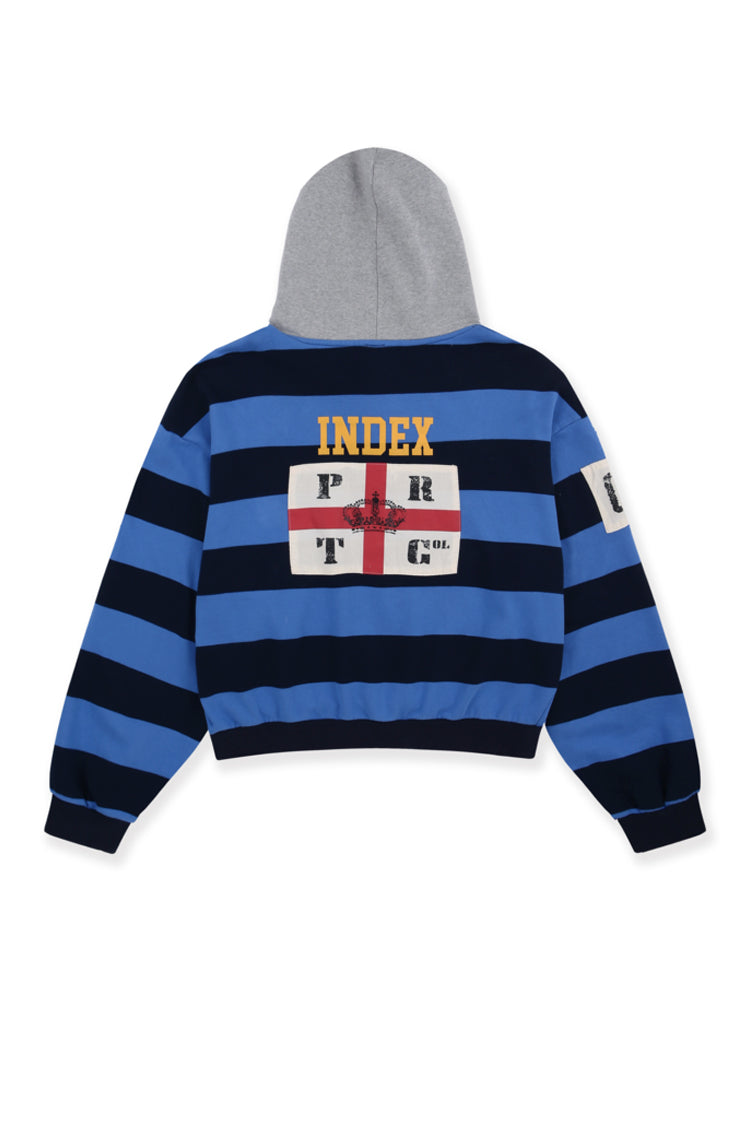 Protocol Index プロトコルインデックス FW25 STRIPE POLO HOODIE