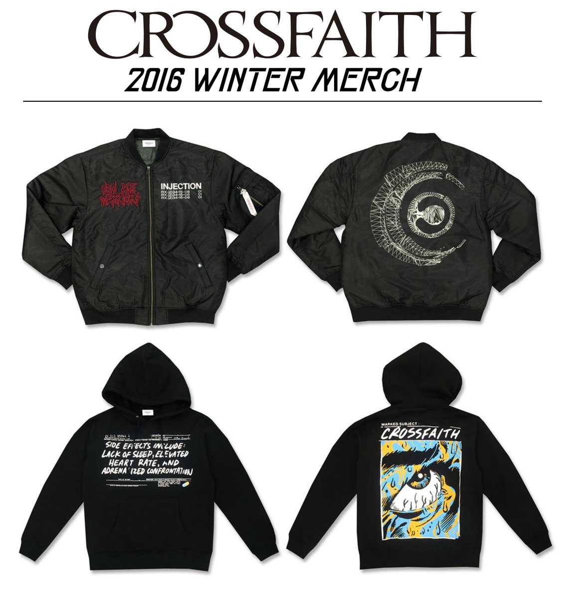 CROSSFAITH フーディ X-LARGE ブラック CROSSFAITH フーディ X-LARGE