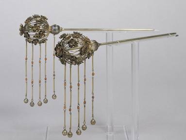 夕子 on X 平打ち切子透明簪(江戸時代)