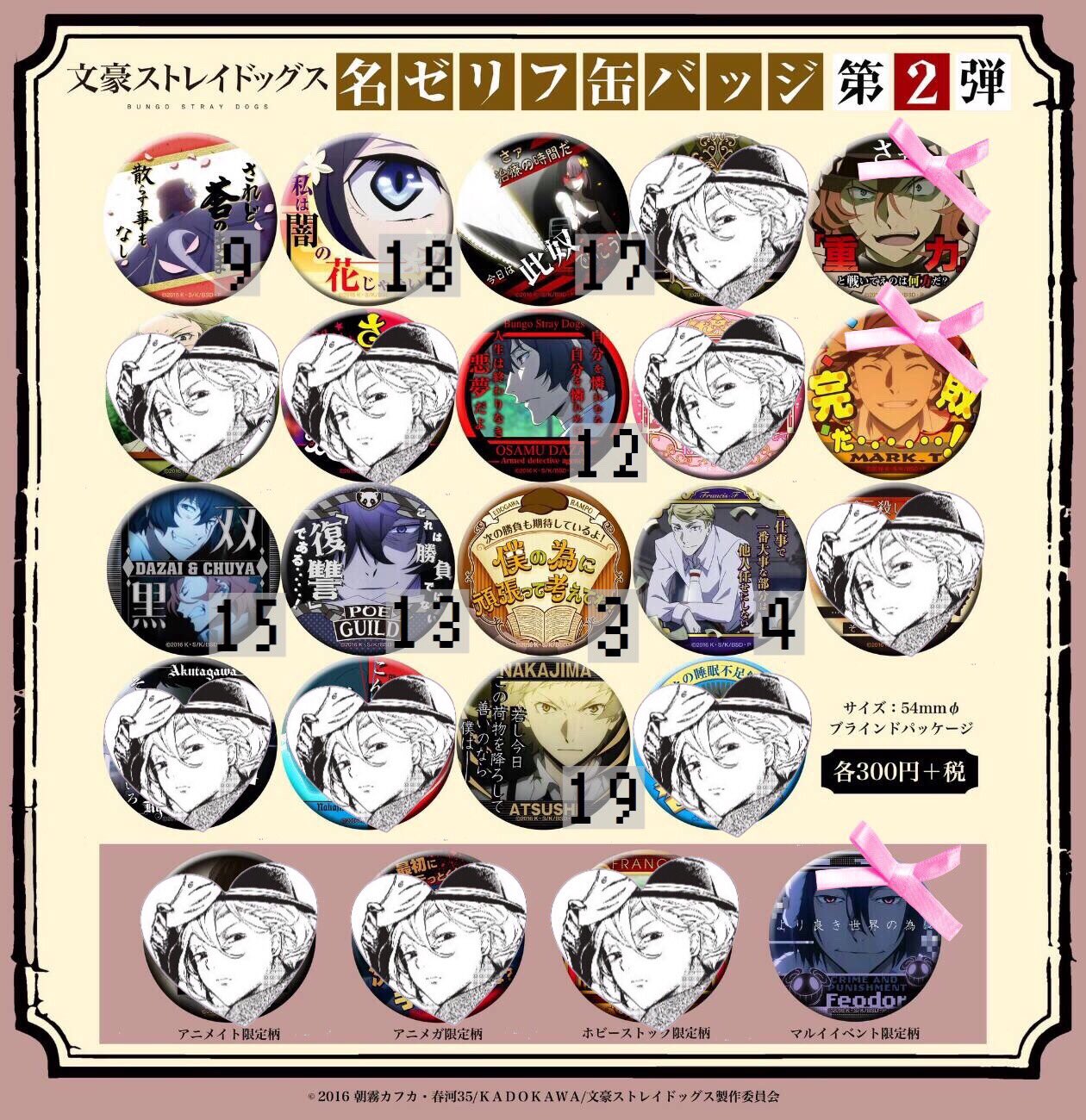 文豪ストレイドッグス 名台詞缶バッジ 文スト 太宰治 DEAD APPLE 文豪